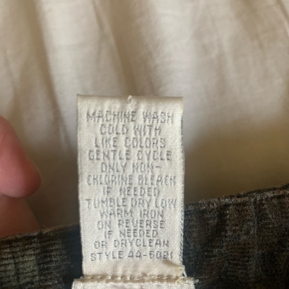 J Jill Moss Green Floral Corduroy Trousers - Picture 7 of 7